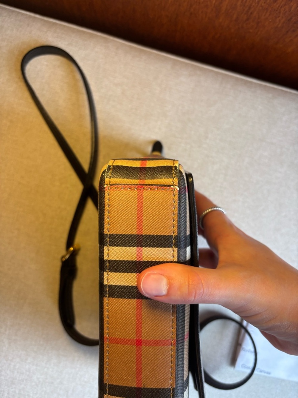 Burberry Hampshire Check Crossbody Bag - Picture 12 of 16